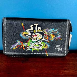 Vintage Ed Hardy wallet by the late Christian Audigier